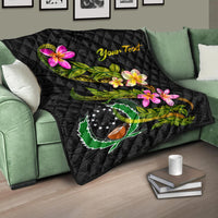 Pohnpei Polynesian Custom Personalised Quilt - Plumeria Tribal - Polynesian Pride