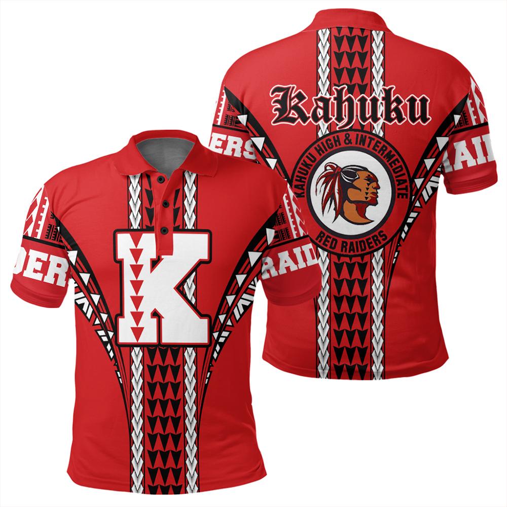 Hawaii Polo Shirt Kahuku High Polo Shirt Unisex Red - Polynesian Pride