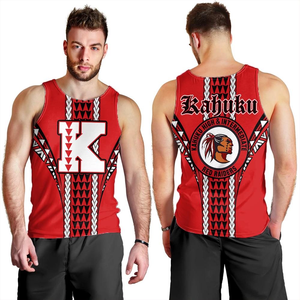 Hawaii Men's Tank Top - Kahuku High Tank Top AH Red - Polynesian Pride