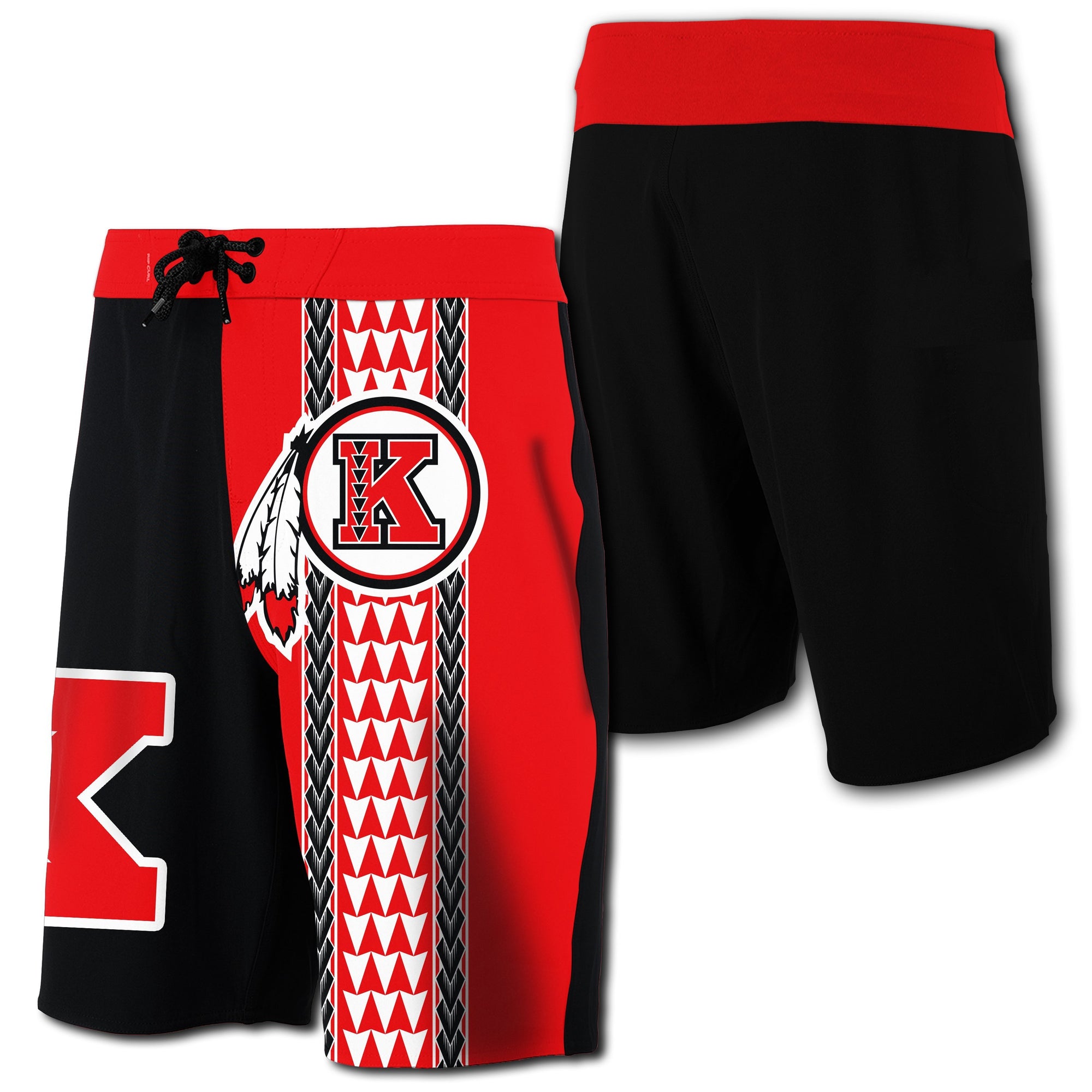 Hawaii - Kahuku High Board Short - AH Men Red - Polynesian Pride