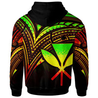 Hawaii Kanaka Maoli Hoodie Reggae Color Cross Style - Polynesian Pride