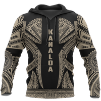 Hawaii Pullover Hoodie Kanaloa Polynesian Tattoo Special A8 Unisex Black - Polynesian Pride