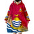 Kiribati Flag Coat Of Arms Special Wearable Blanket Hoodie LT9 - Polynesian Pride