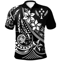 Kosrae Polo Shirt The Flow Of The Ocean Unisex Black - Polynesian Pride
