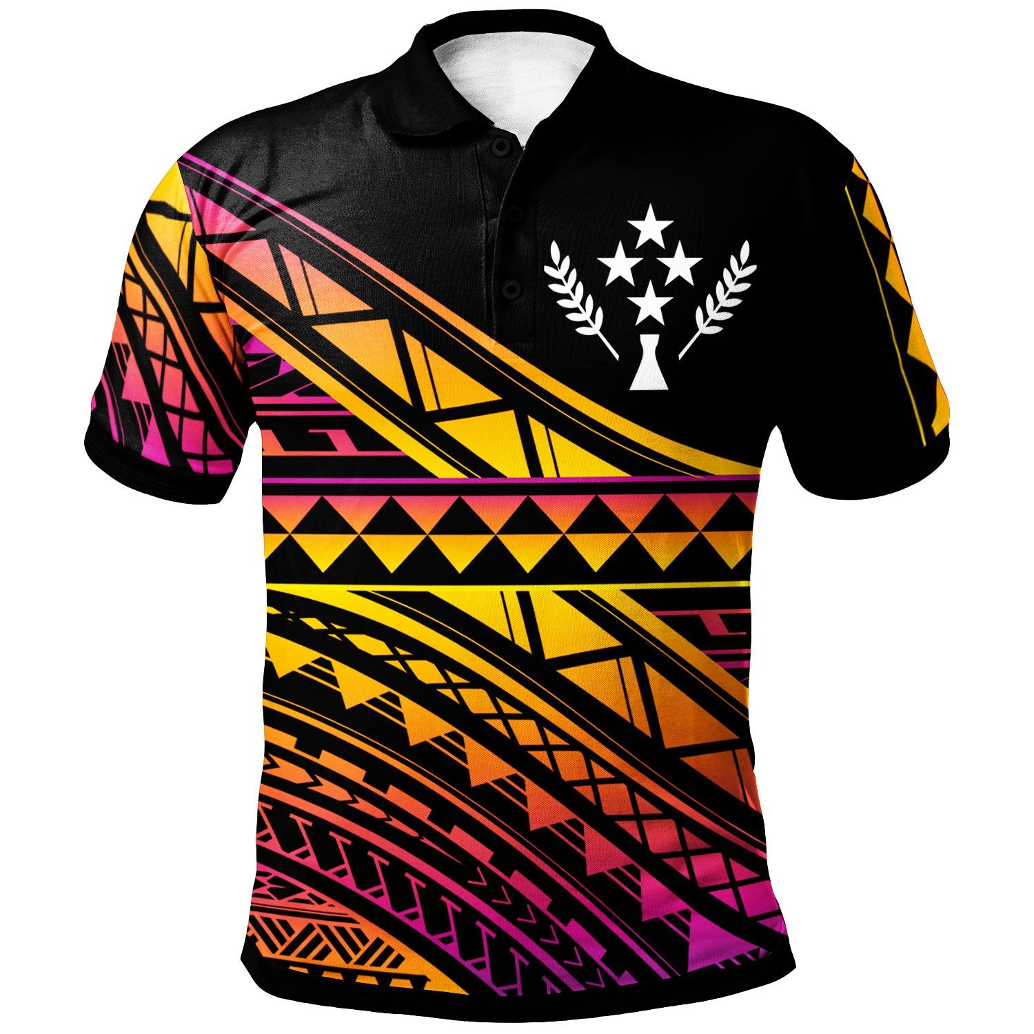 Kosrae Custom Polo Shirt Special Polynesian Ornaments Unisex Black - Polynesian Pride