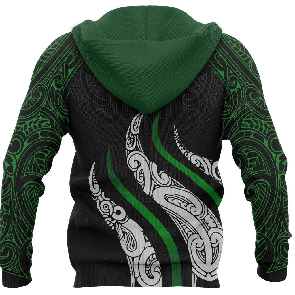 New Zealand Maori Hoodie, Aotearoa Koru Fire Style Hoodie - Polynesian Pride