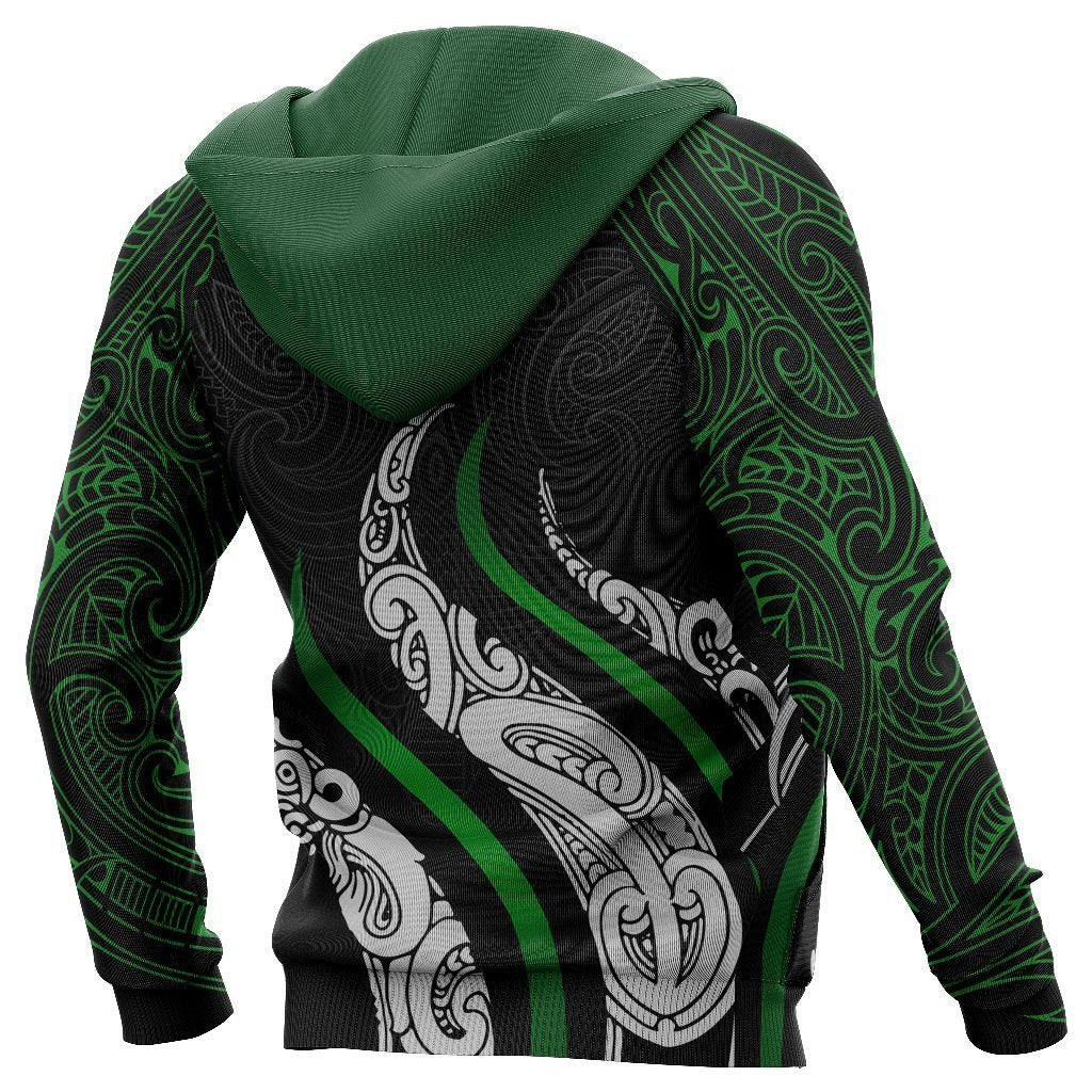 New Zealand Maori Hoodie, Aotearoa Koru Fire Style Hoodie - Polynesian Pride