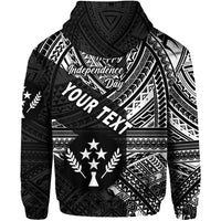 Custom FSM Kosrae Zip Hoodie Happy Independence Day Original Vibes Black LT8 - Polynesian Pride