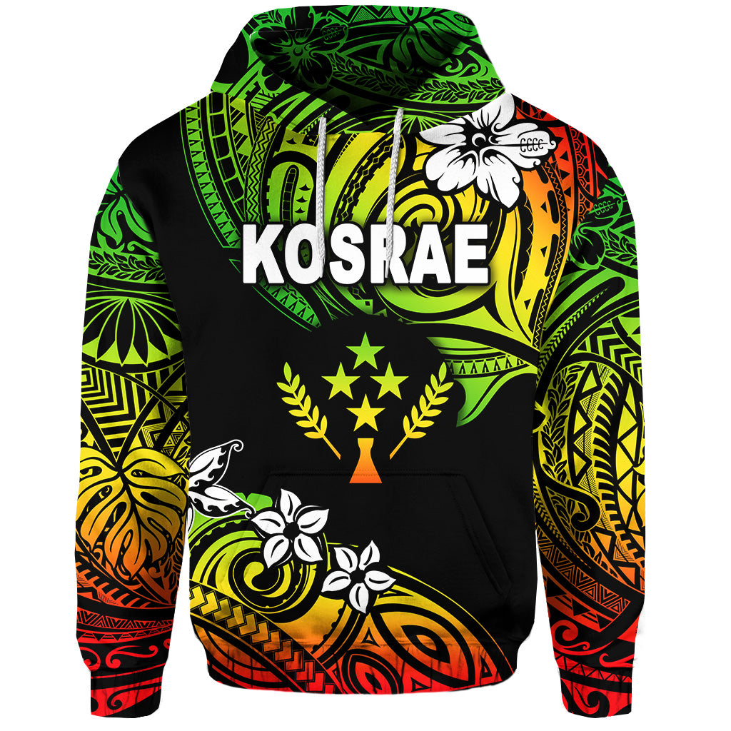 Custom FSM Kosrae Hoodie Unique Vibes Reggae LT8 - Polynesian Pride