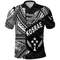 FSM Kosrae Polo Shirt Happy Independence Day Original Vibes Black LT8 - Polynesian Pride