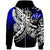 Kosrae Zip Hoodie Tribal Jungle Pattern Blue Color Unisex Blue - Polynesian Pride