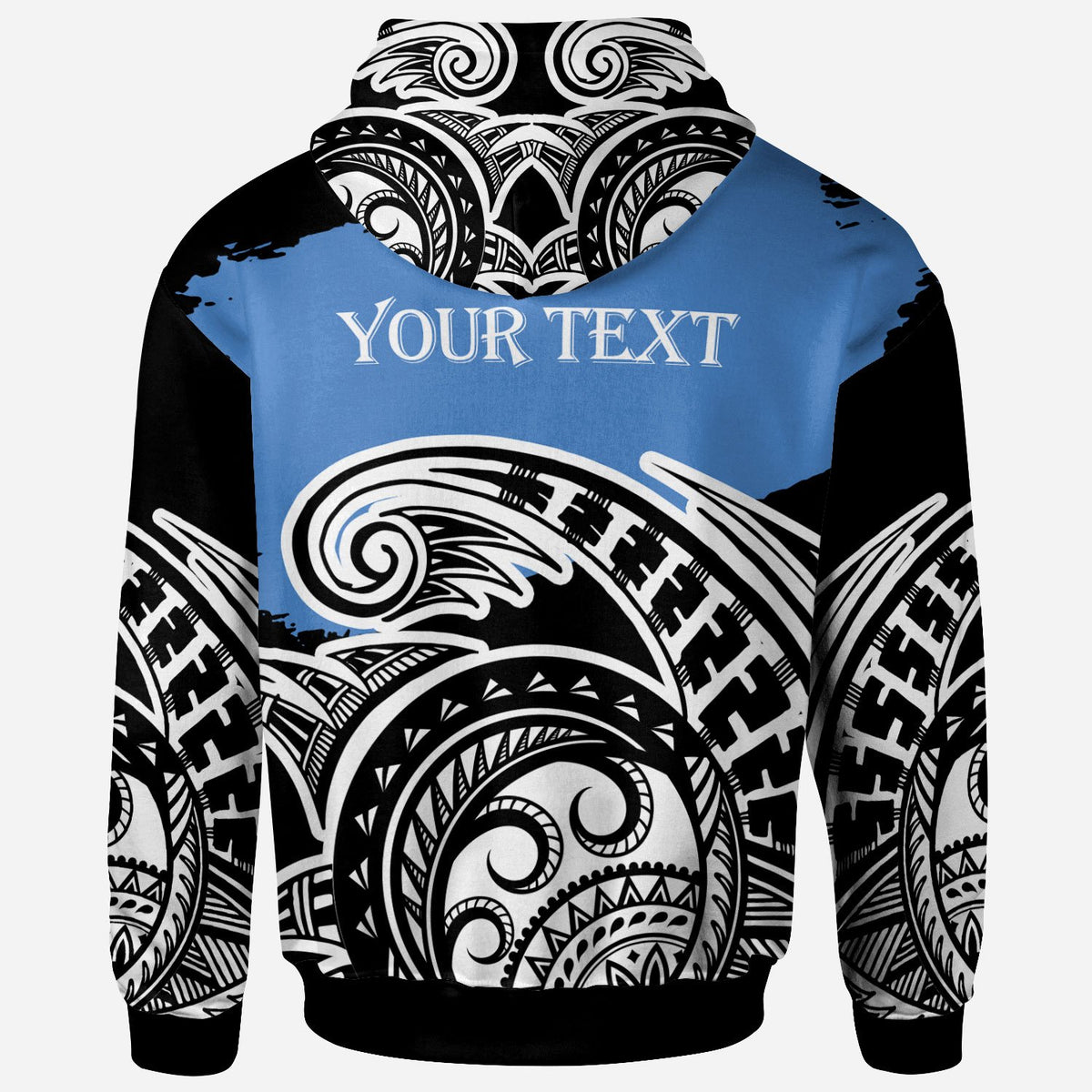 Kosrae Custom Hoodie Ethnic Style With Round Black White Pattern - Polynesian Pride