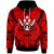 Kosrae Hoodie Classic Vignette Style Unisex Red - Polynesian Pride