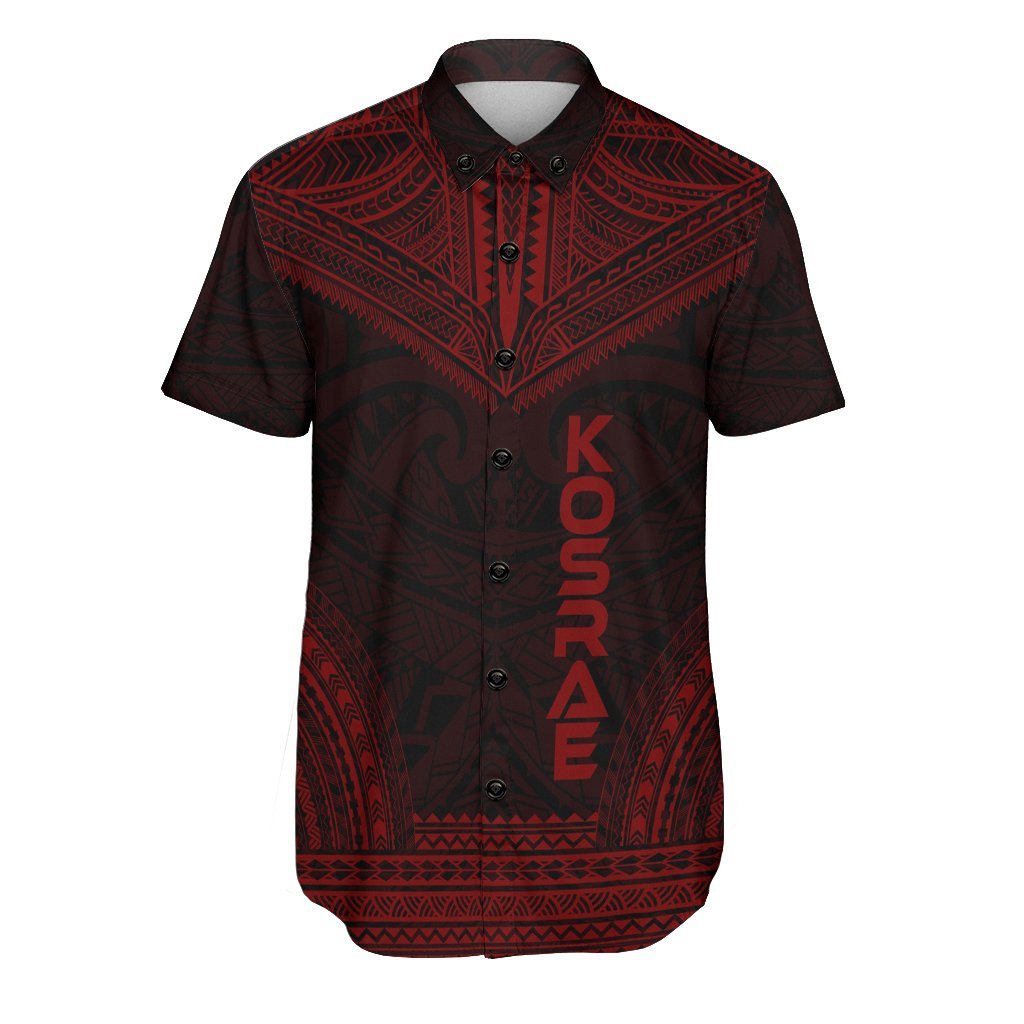 Kosrae Polynesian Chief Shirt - Red Version Men Red - Polynesian Pride