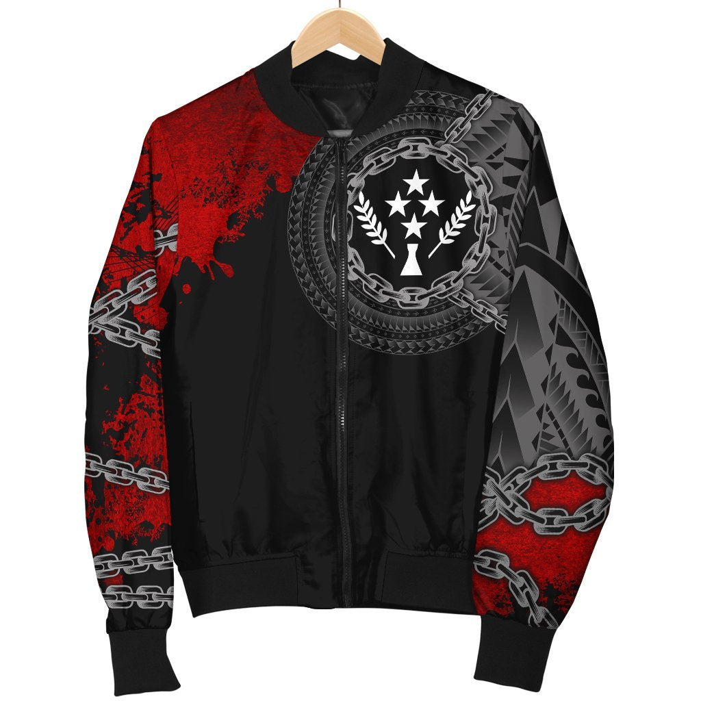 Kosrae Polynesian Men's Bomber Jacket - Polynesian Chain Style - Polynesian Pride