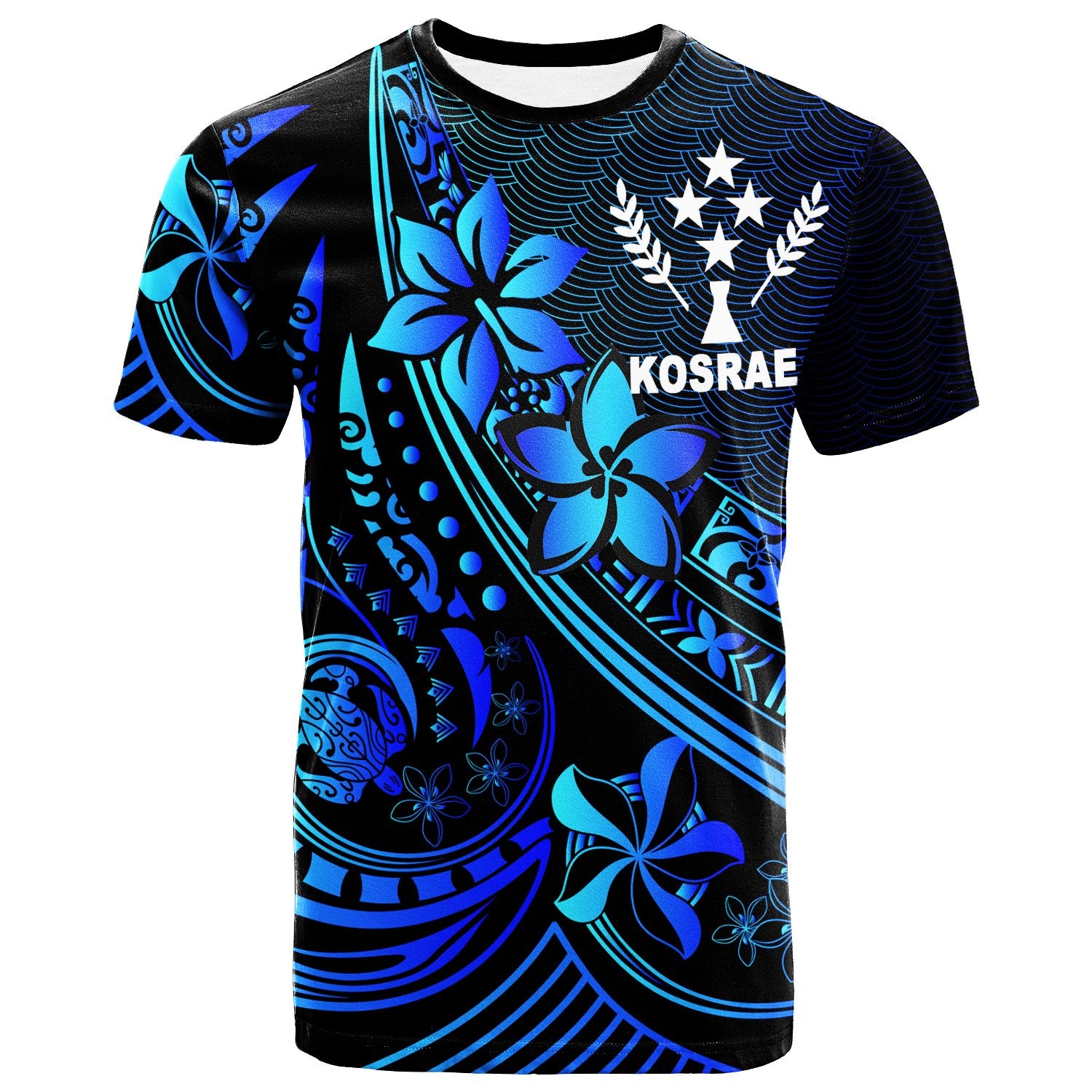 Kosrae T Shirt The Flow Of The Ocean Blue Unisex Blue - Polynesian Pride