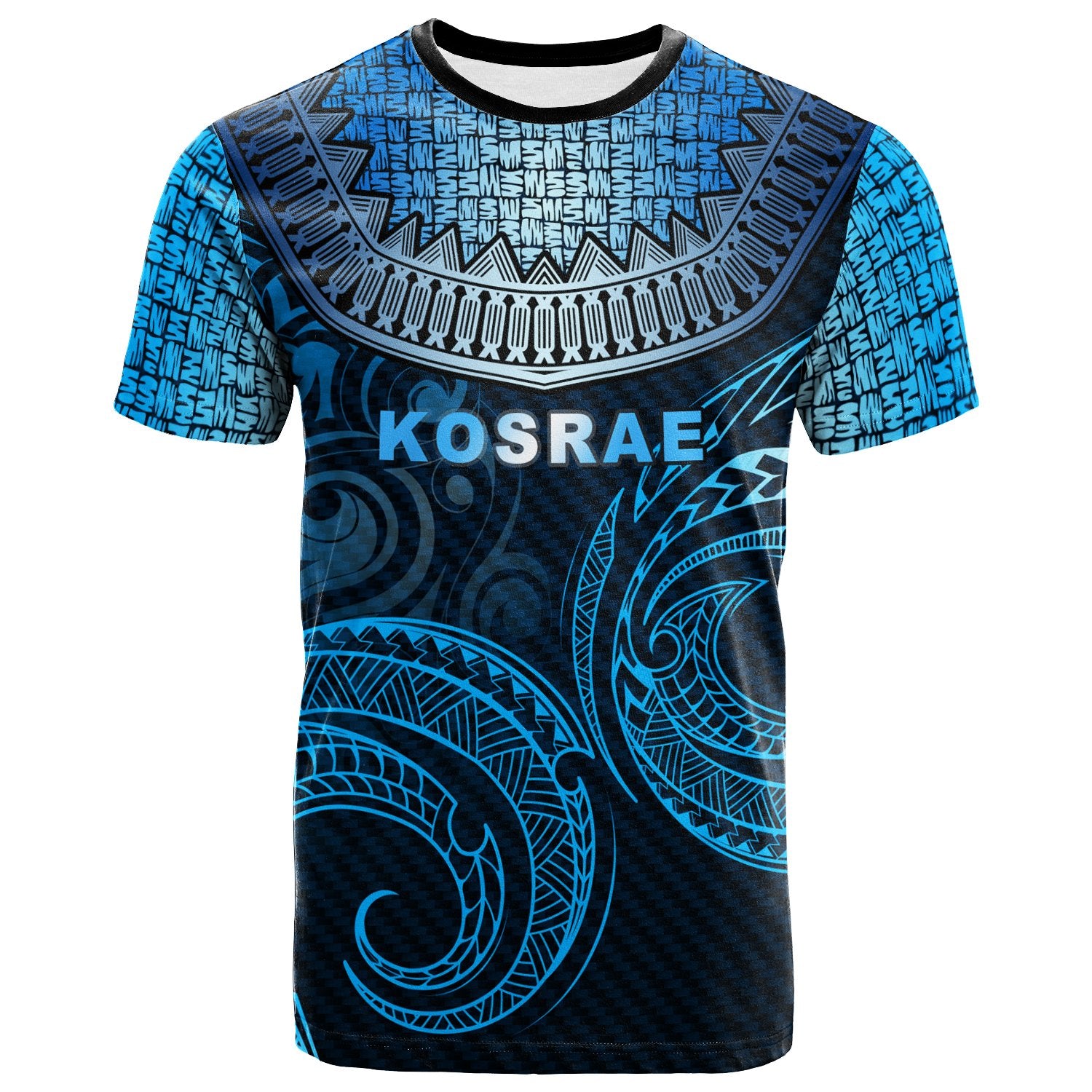 Kosrae Custom T Shirt Unique Serrated Texture Unisex Blue - Polynesian Pride