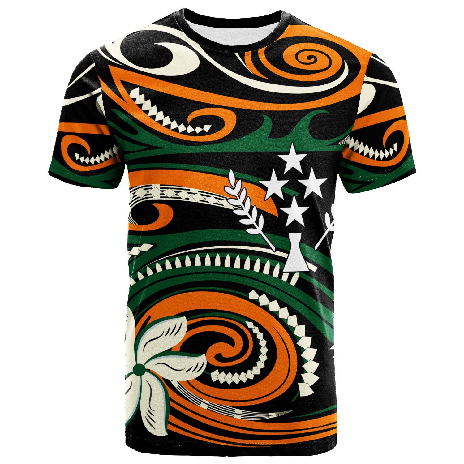 Kosrae T Shirt Vortex Style Unisex White - Polynesian Pride