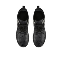 Brittany Celtic Leather Boots - Celtic Cross & Stoat Ermine Skew Style - Polynesian Pride