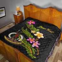 Vanuatu Polynesian Custom Personalised Quilt - Plumeria Tribal - Polynesian Pride