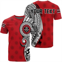 Custom Hawaii Lahainaluna High Tribal Kakau T Shirt Unisex Red - Polynesian Pride