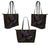 Hawaii Manta Ray Hibiscus Leather Tote - Glitter Style - AH - Polynesian Pride