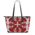 Hawaii Lehua Quilting Leather Tote Bag - AH Red - Polynesian Pride