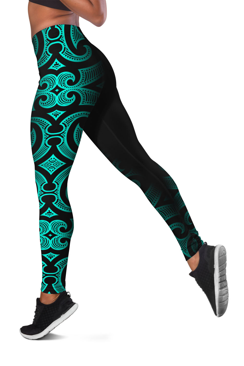 Maori Legging Green Style LT6 Green - Polynesian Pride