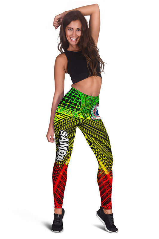 Samoa Ula Nifo Tribal Leggings Reggage Style LT6 Reggae - Polynesian Pride