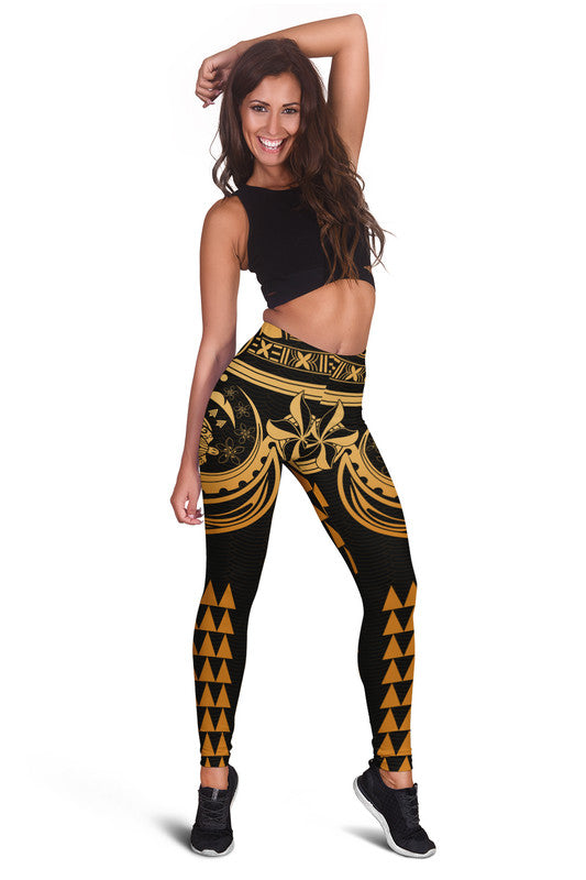 Kakau Hawaiian Polynesian Legging Gold LT6 Gold - Polynesian Pride