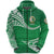 Custom Liahona High School Zip Hoodie Unique Version Green, Custom Text and Number - Polynesian Pride