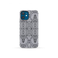 Polynesian Tough Case Black And White iPhone 12 Mini - Polynesian Pride