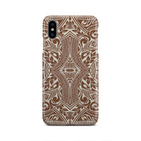 Polynesian Tribal Phone Case Brown iPhone Xs Max - Polynesian Pride