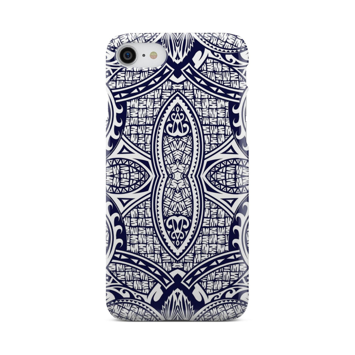 Polynesian Phone Case Blue And White iPhone 8 - Polynesian Pride