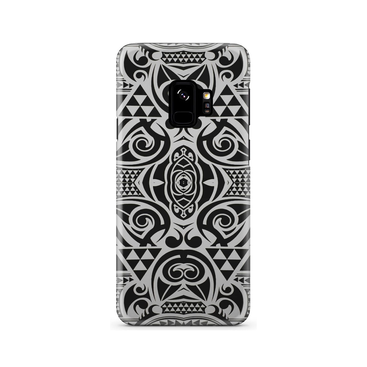 Polynesian Tribal Phone Case Black White Samsung Galaxy S9 - Polynesian Pride