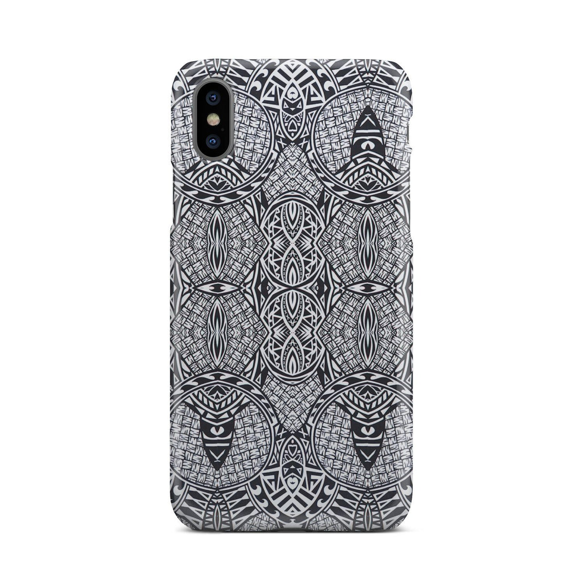 Polynesian Phone Case Black And White iPhone Xs - Polynesian Pride