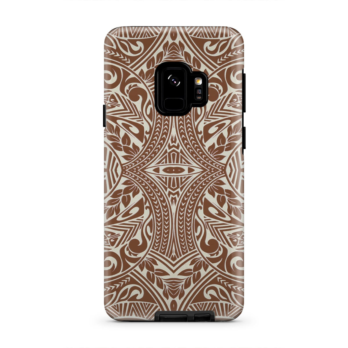 Polynesian Tribal Tough Case Brown Samsung Galaxy S9 - Polynesian Pride