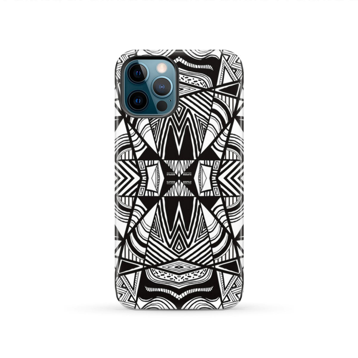 Polynesian Tribal Tough Case White And Black iPhone 12 Pro - Polynesian Pride