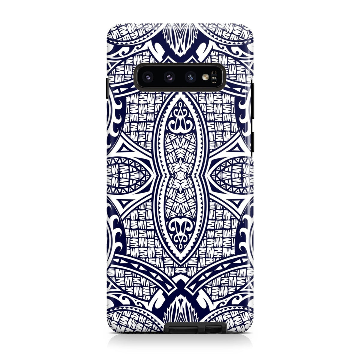 Polynesian Tough Case Blue And White Samsung Galaxy S10+ - Polynesian Pride