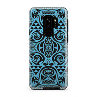 Polynesian Tough Case Grown Blue White Samsung Galaxy S9 Plus - Polynesian Pride
