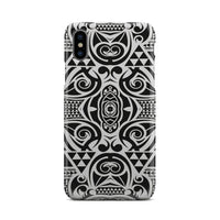 Polynesian Tribal Phone Case Black White iPhone Xs - Polynesian Pride