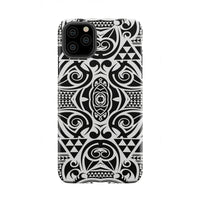 Polynesian Tribal Tough Case Black White iPhone 11 Pro Max - Polynesian Pride
