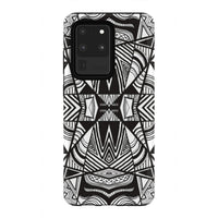 Polynesian Tribal Tough Case White And Black Samsung Galaxy S20 Ultra - Polynesian Pride