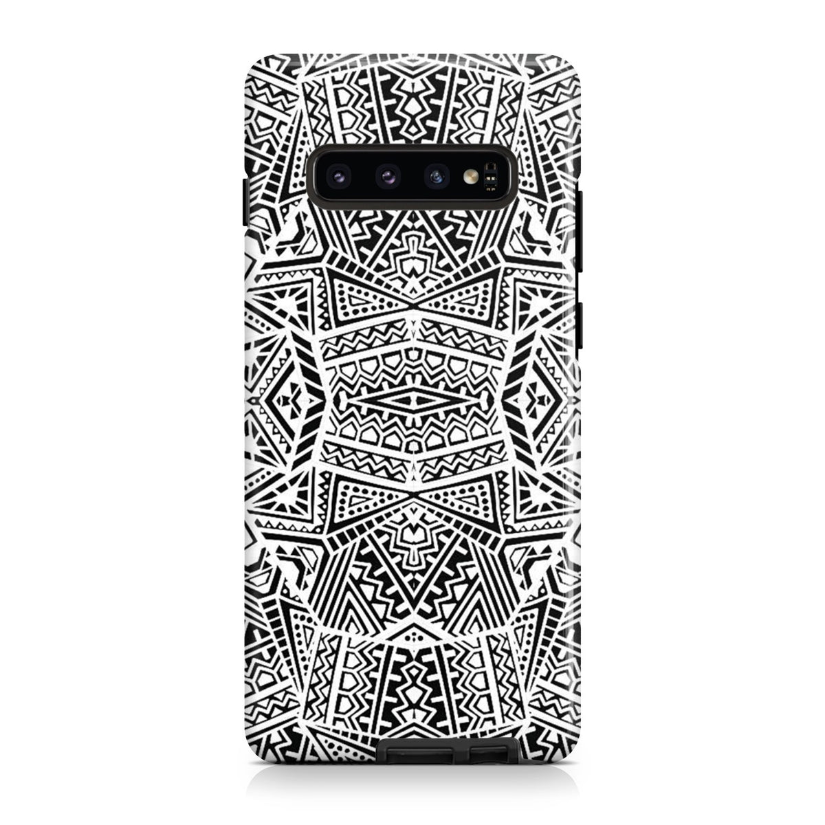 Polynesian Tough Case White And Black Samsung Galaxy S10+ - Polynesian Pride