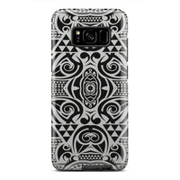 Polynesian Tribal Tough Case Black White Samsung Galaxy S8 - Polynesian Pride