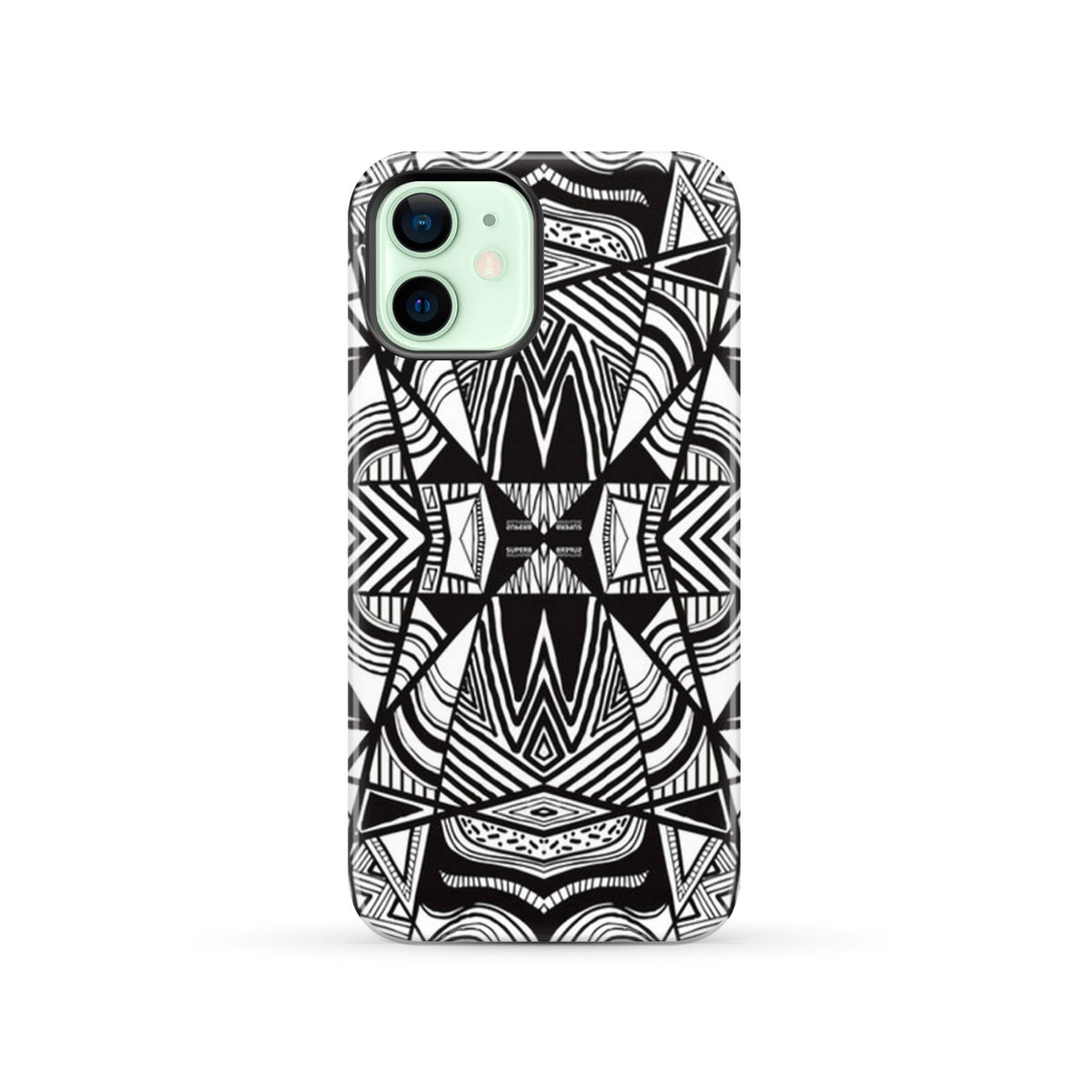 Polynesian Tribal Tough Case White And Black iPhone 12 - Polynesian Pride