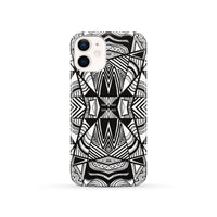 Polynesian Tribal Phone Case White And Black iPhone 12 - Polynesian Pride