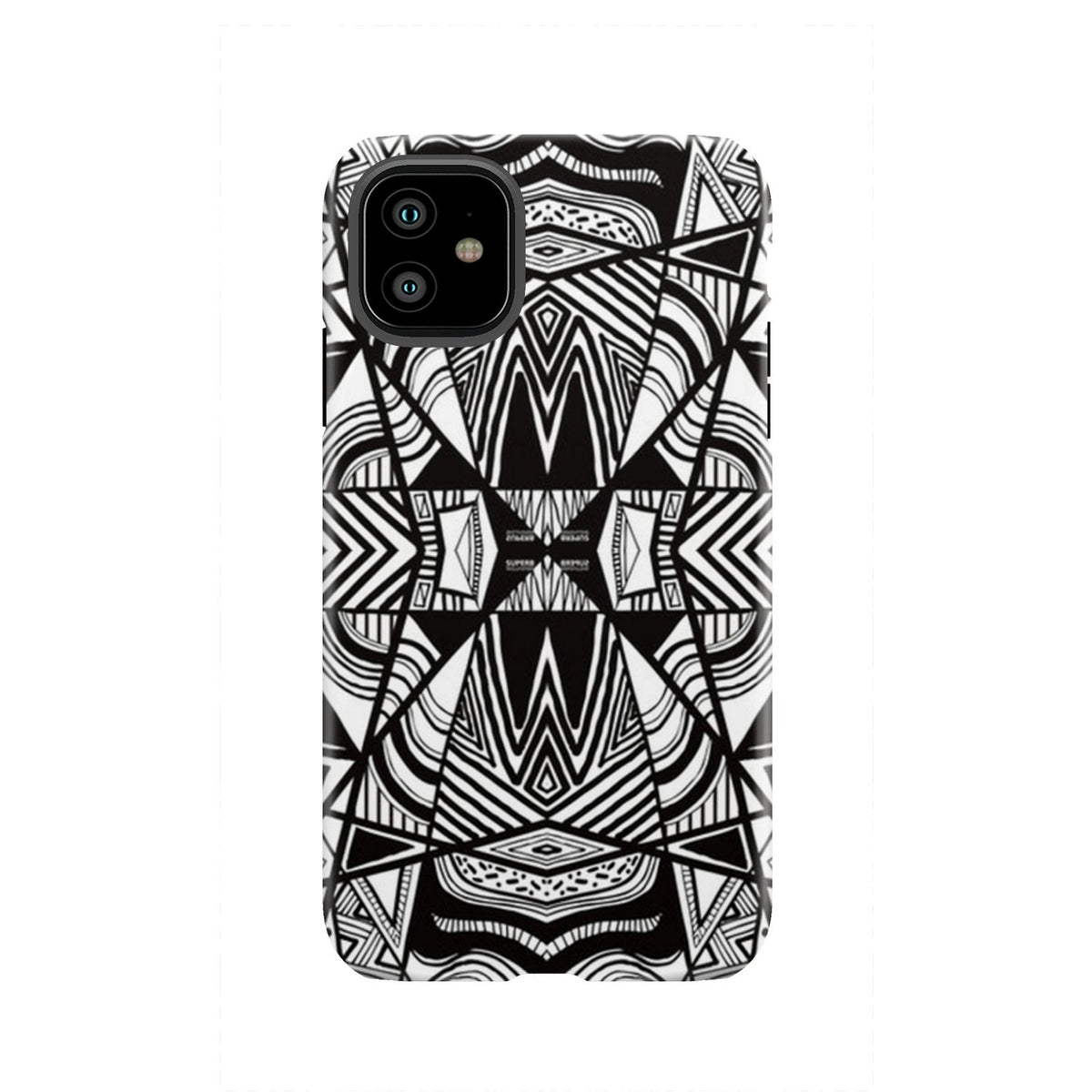 Polynesian Tribal Tough Case White And Black iPhone 11 - Polynesian Pride