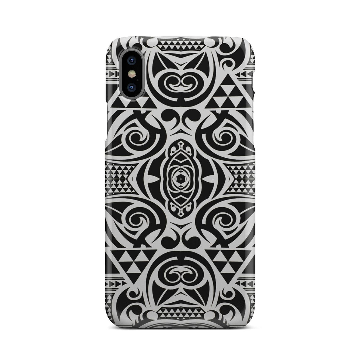 Polynesian Tribal Phone Case Black White iPhone X - Polynesian Pride