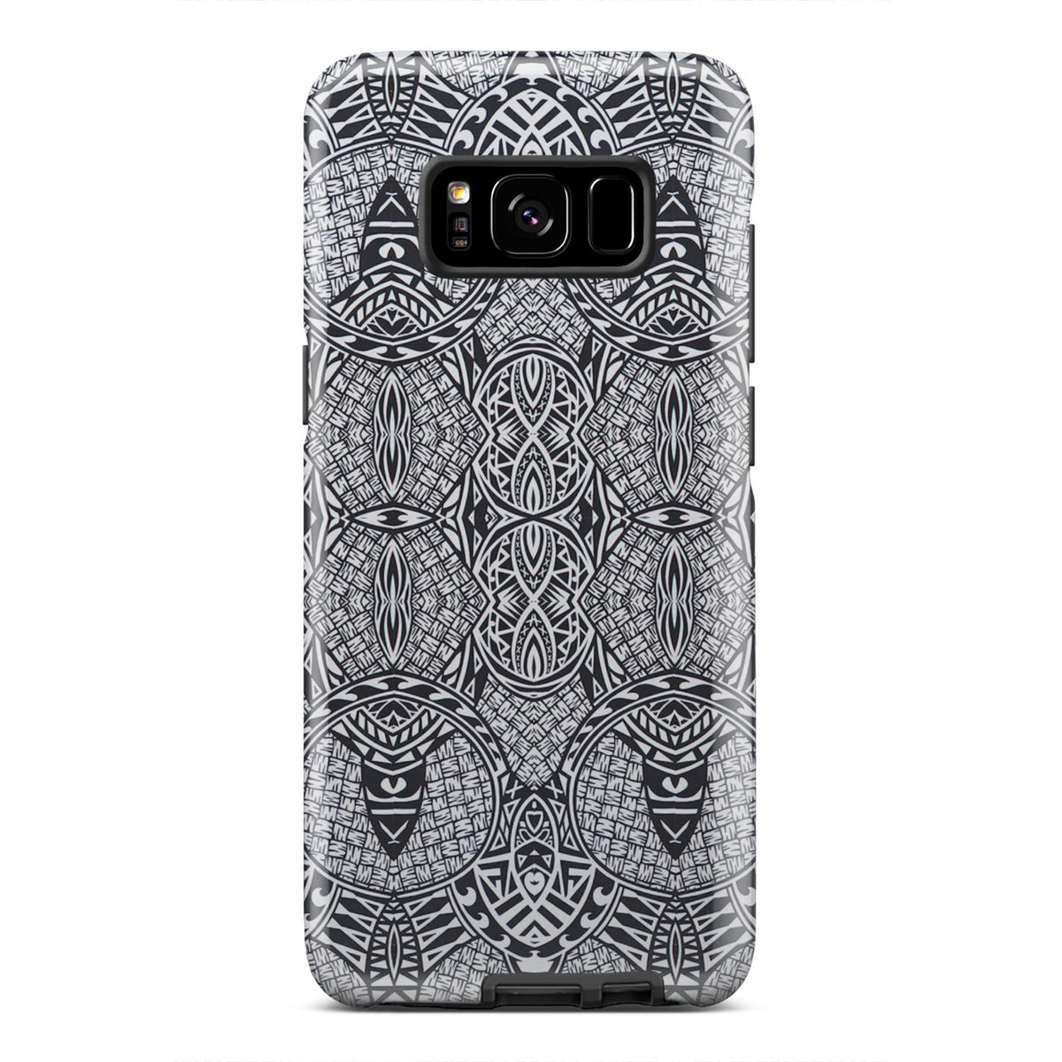 Polynesian Tough Case Black And White Samsung Galaxy S8 - Polynesian Pride